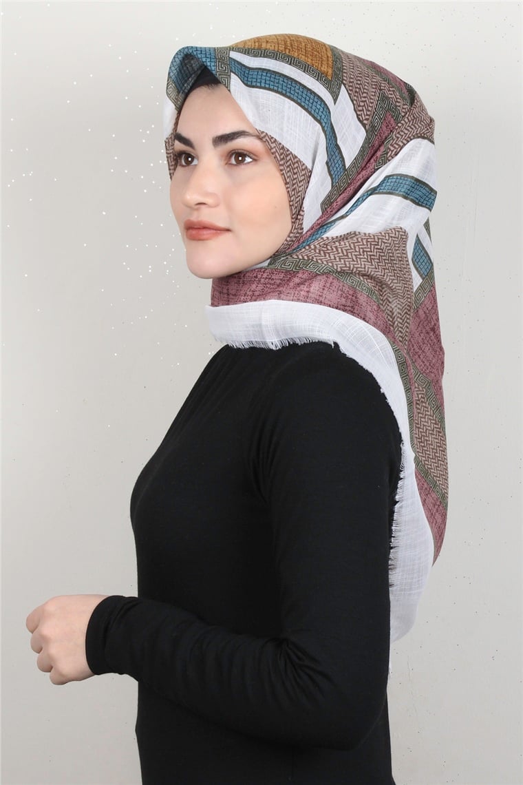 Pamuklu Trend Eşarp 9925-10 Ekru