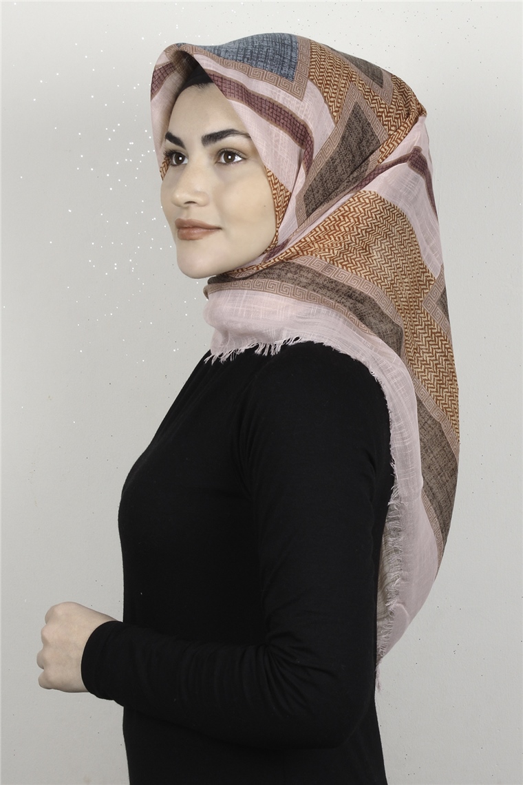 Pamuklu Trend Eşarp 9925-13 Somon
