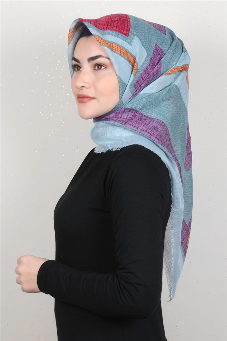 Pamuklu Trend Eşarp 9925-14 Su Yeşili