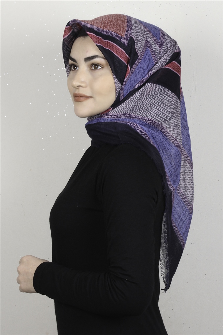 Pamuklu Trend Eşarp 9925-15 Lacivert