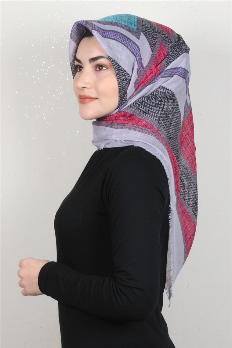 Pamuklu Trend Eşarp 9925-16 Gri