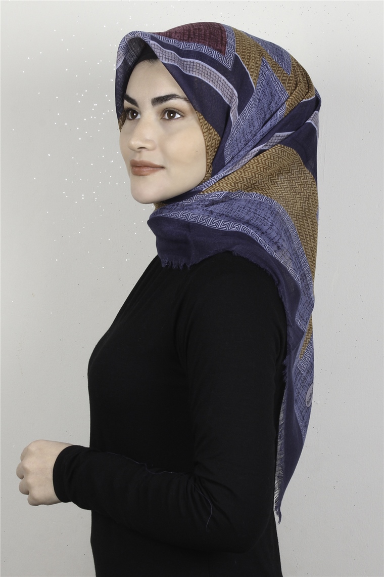 Pamuklu Trend Eşarp 9925-9 İndigo