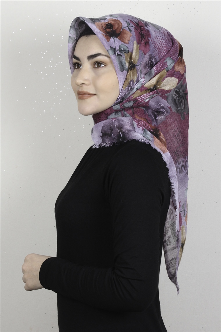 Pamuklu Trend Eşarp 9926-10 Lila