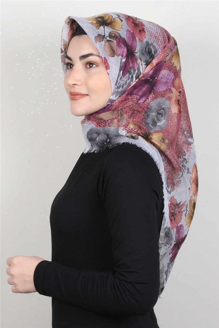 Pamuklu Trend Eşarp 9926-12 Gri