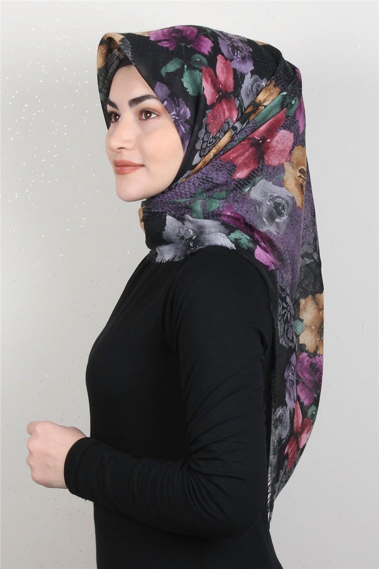 Pamuklu Trend Eşarp 9926-16 Siyah