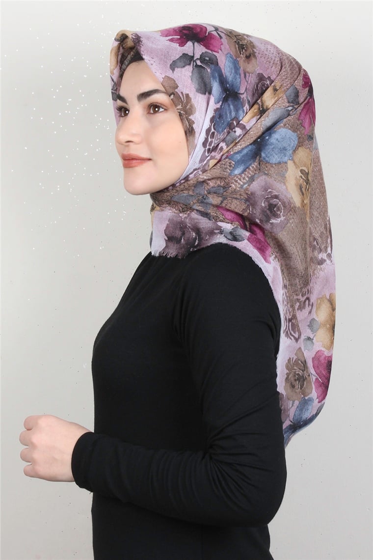 Pamuklu Trend Eşarp 9926-18 Lila