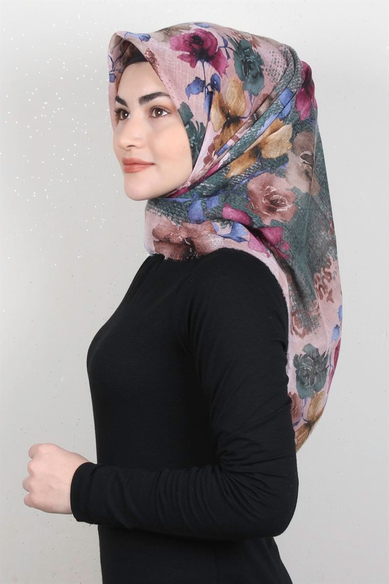 Pamuklu Trend Eşarp 9926-19 Pudra