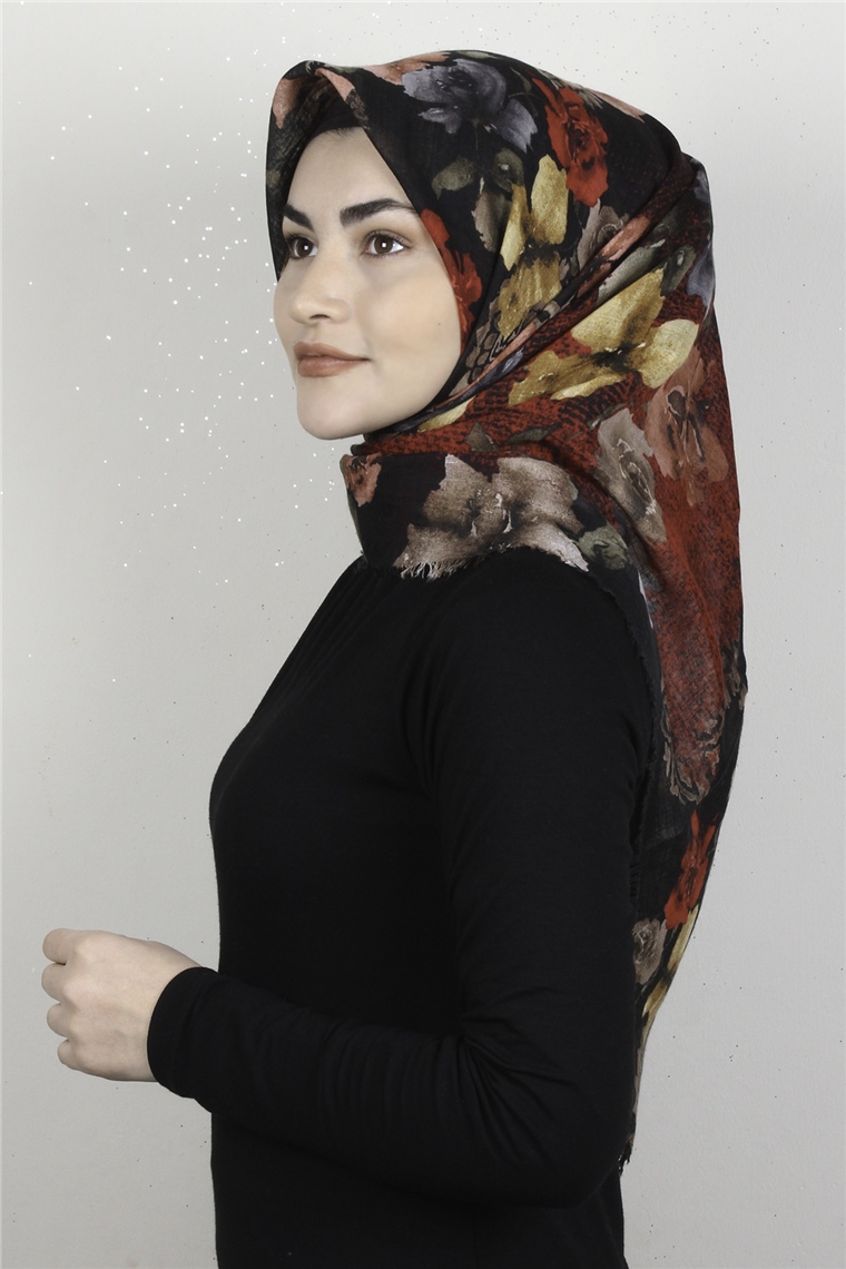 Pamuklu Trend Eşarp 9926-2 Siyah