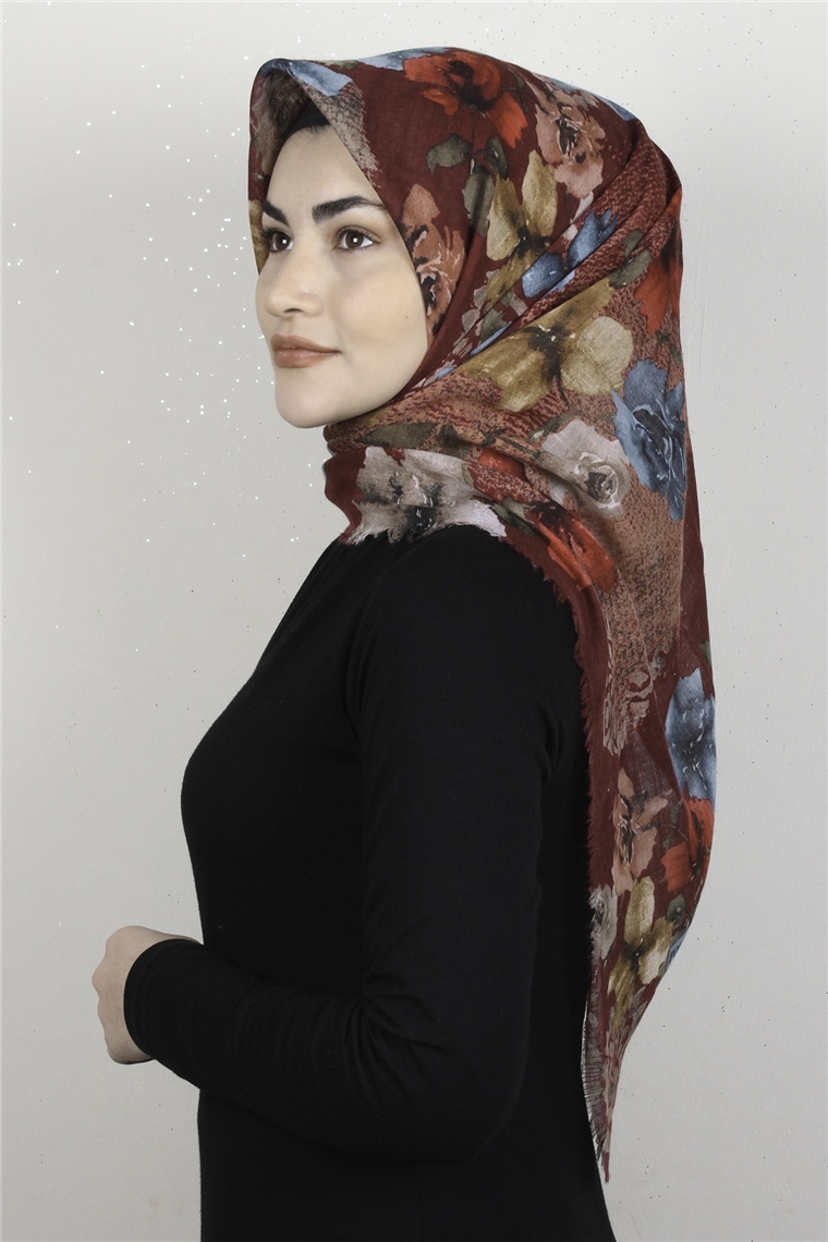 Pamuklu Trend Eşarp 9926-4 Bordo