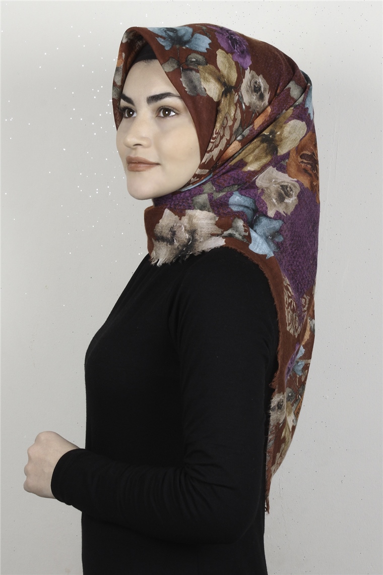 Pamuklu Trend Eşarp 9926-8 Kiremit