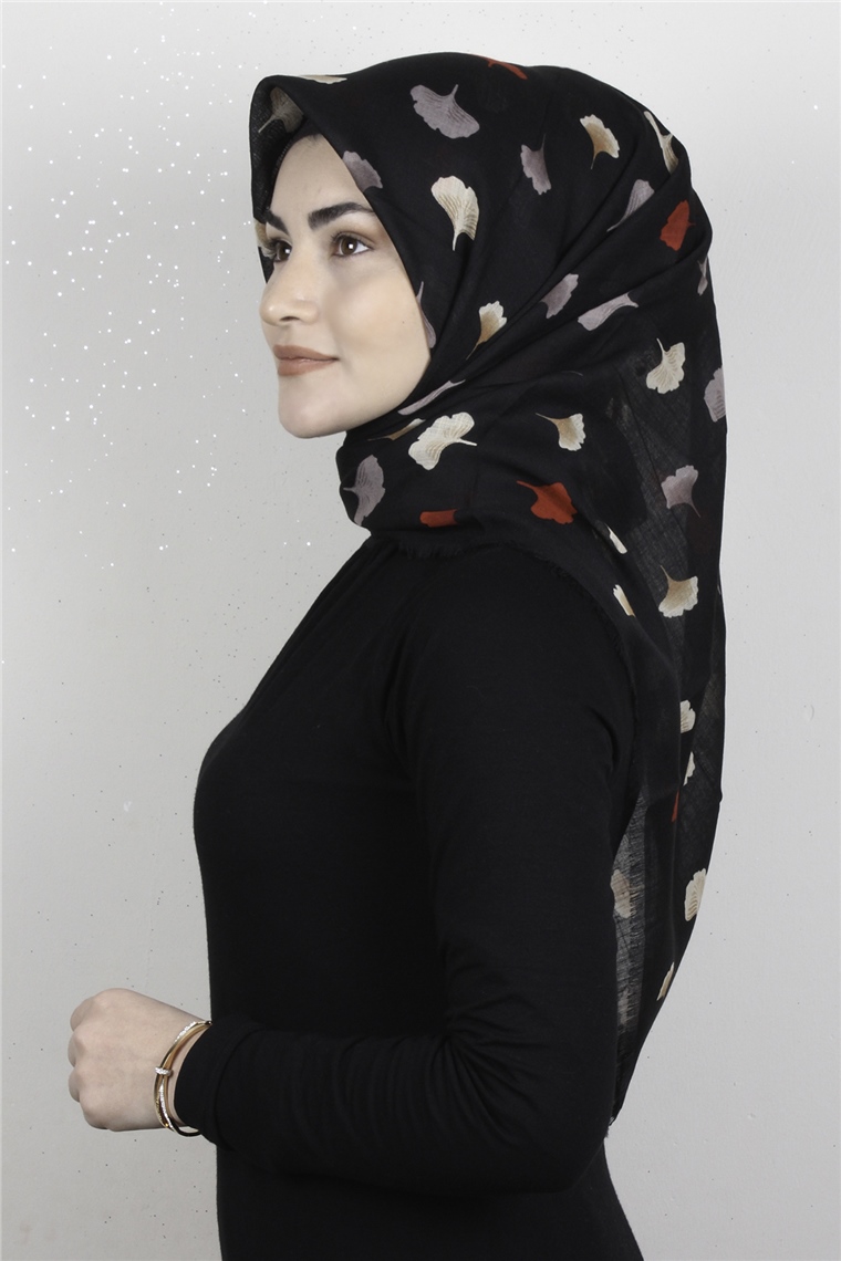 Pamuklu Trend Eşarp 9927-13 Siyah