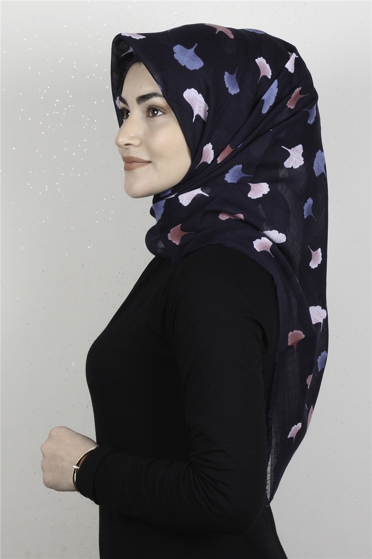 Pamuklu Trend Eşarp 9927-14 Lacivert