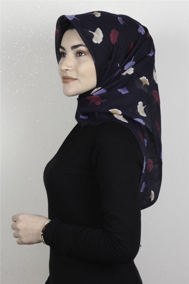 Pamuklu Trend Eşarp 9927-17 Lacivert