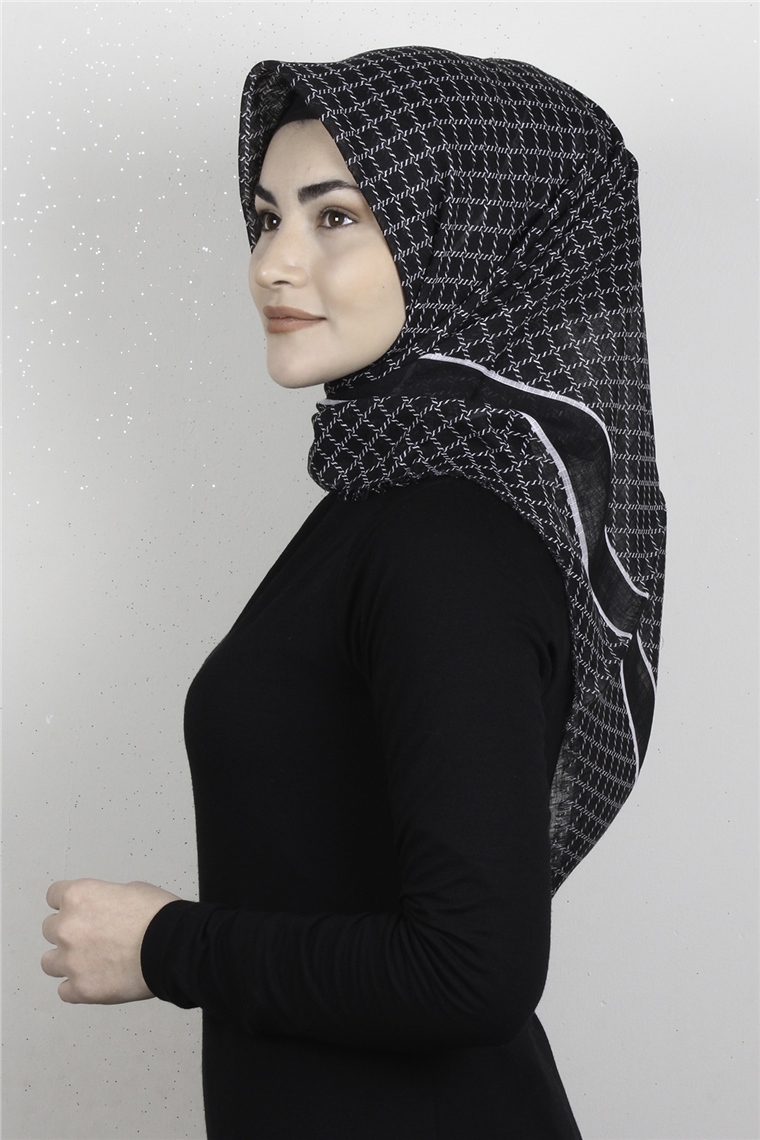 Pamuklu Trend Eşarp 9928-11 Siyah