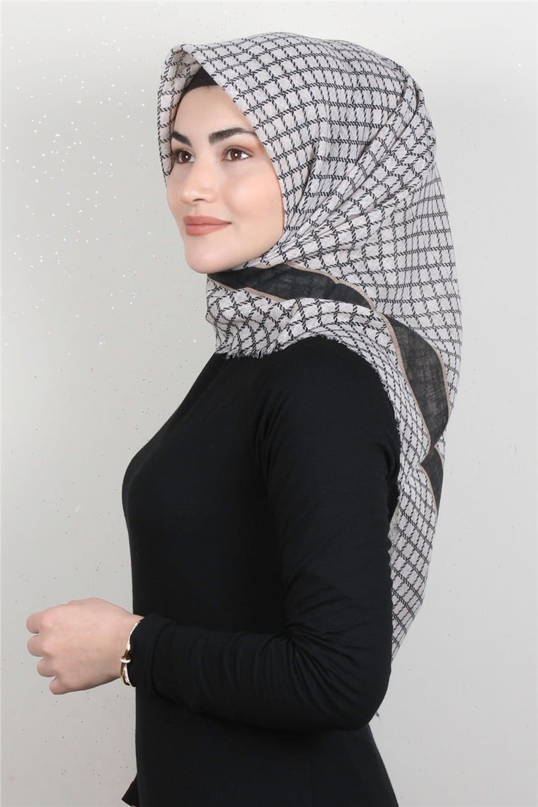 Pamuklu Trend Eşarp 9928-15 Siyah