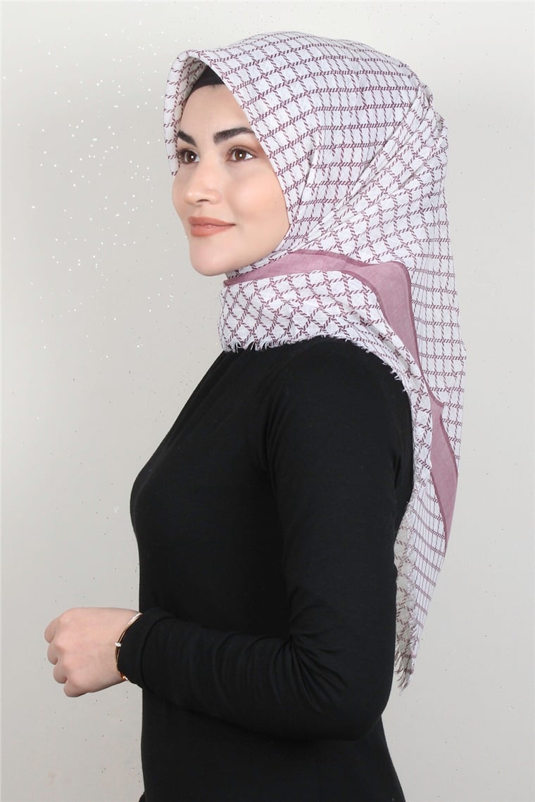 Pamuklu Trend Eşarp 9928-7 Pudra