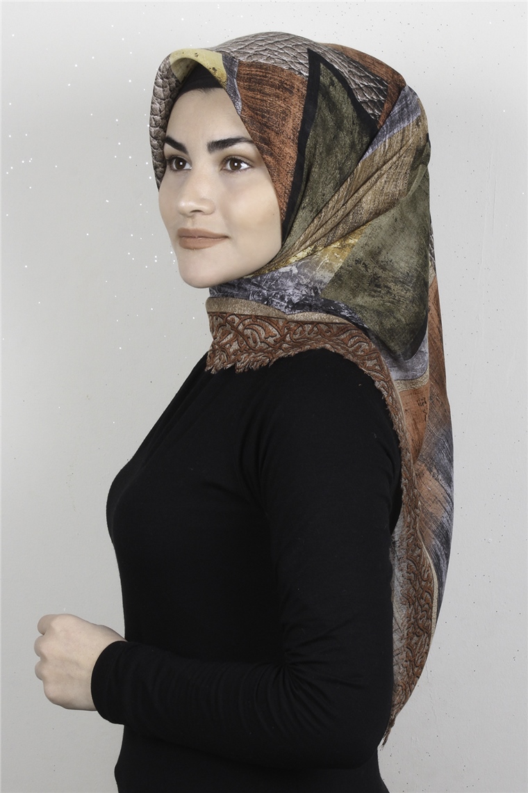Pamuklu Trend Eşarp 9929-4 Kiremit