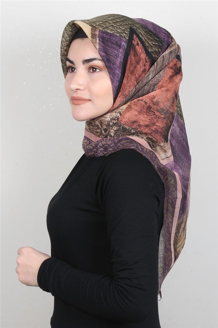 Pamuklu Trend Eşarp 9929-6 Mürdüm