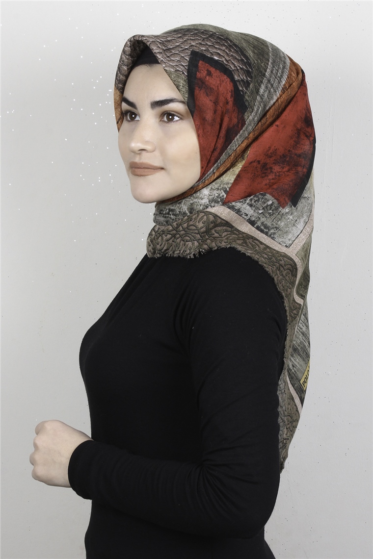 Pamuklu Trend Eşarp 9929-8 Kırmızı