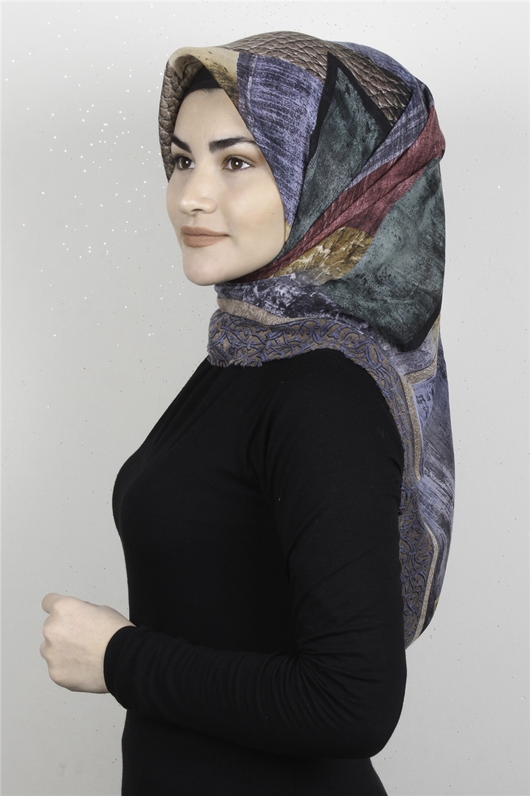 Pamuklu Trend Eşarp 9929-9 İndigo