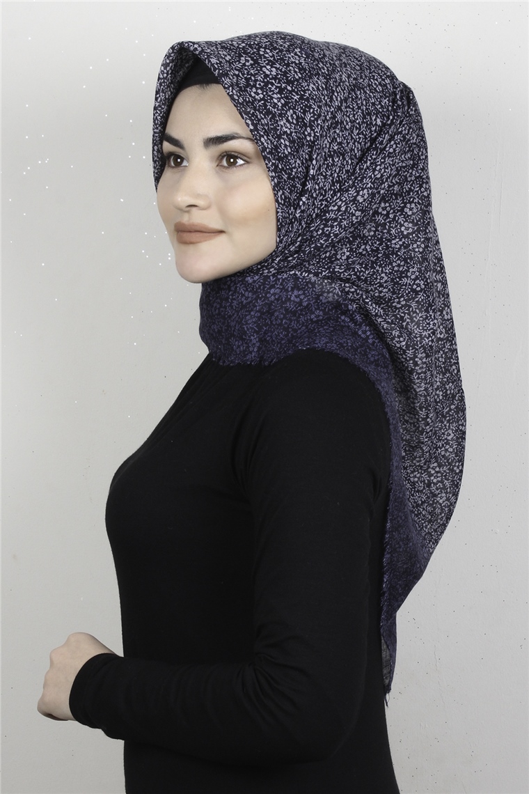 Pamuklu Trend Eşarp 9930-10 Lacivert