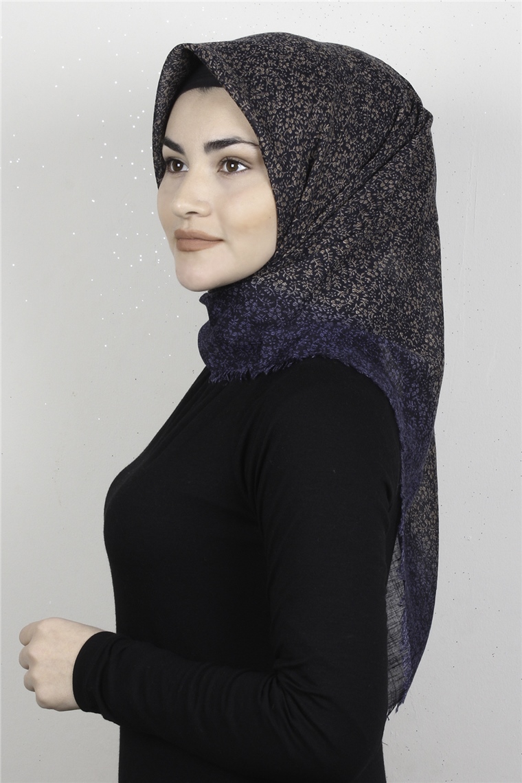 Pamuklu Trend Eşarp 9930-8 Lacivert
