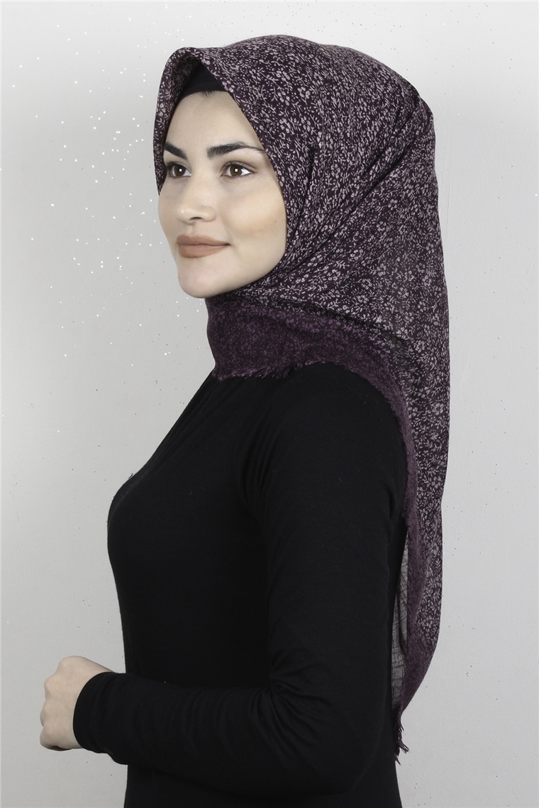 Pamuklu Trend Eşarp 9930-9 Mor