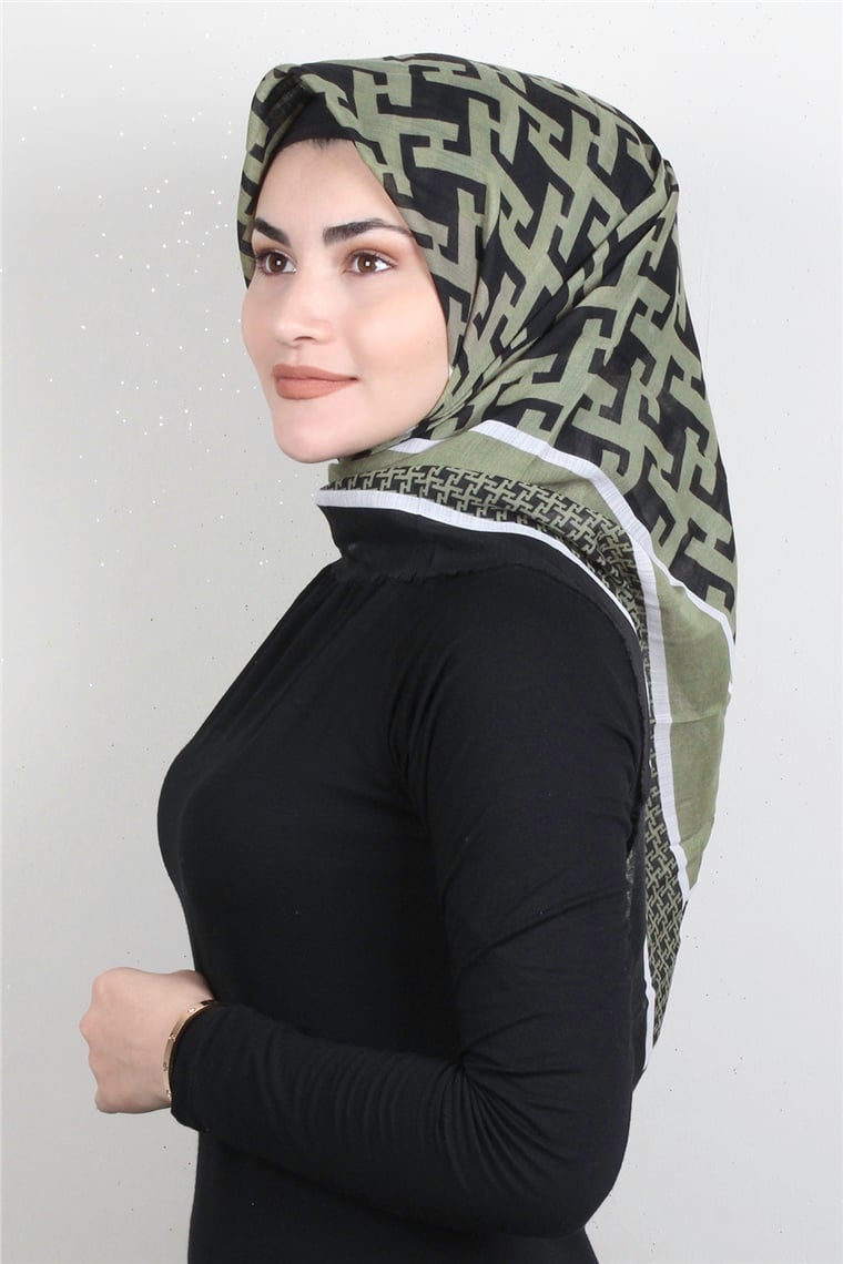 Pamuklu Trend Eşarp 9932-11 Haki