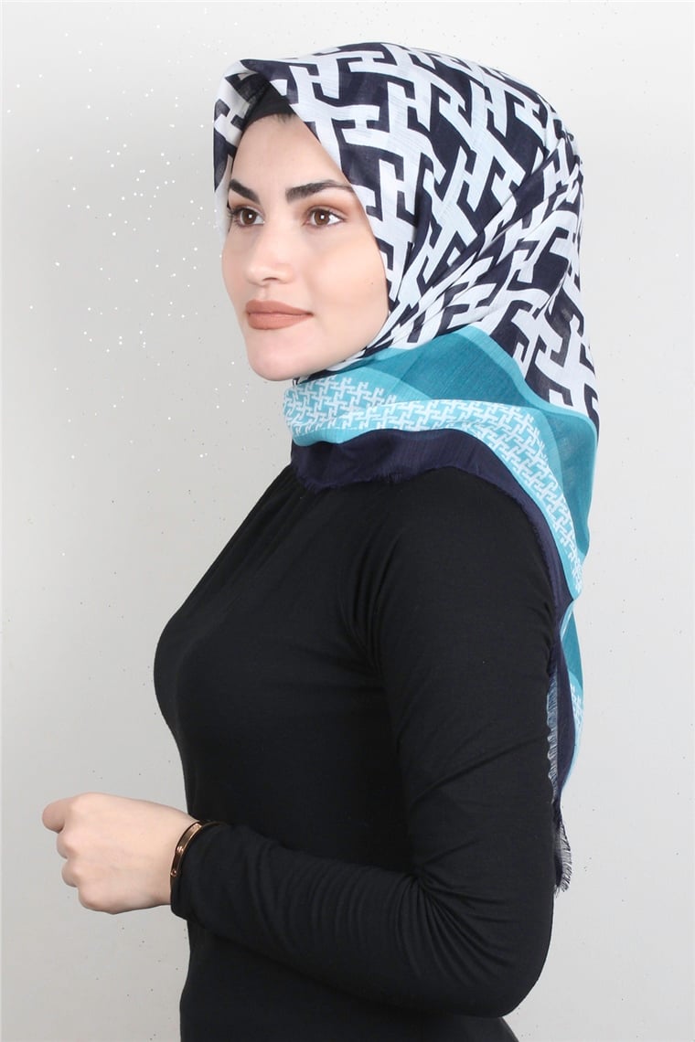 Pamuklu Trend Eşarp 9932-14 Cam Göbeği