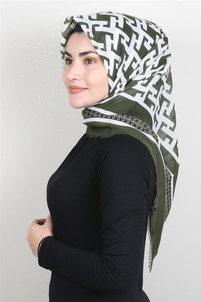 Pamuklu Trend Eşarp 9932-16 Haki
