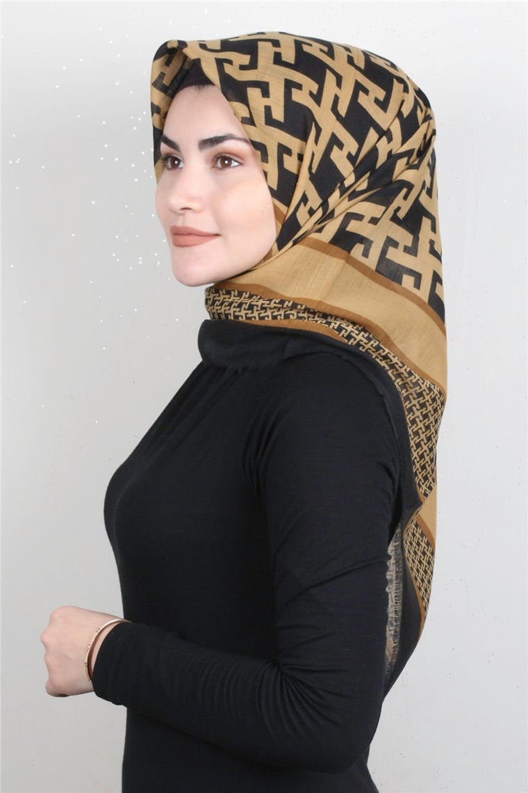 Pamuklu Trend Eşarp 9932-3 Gold