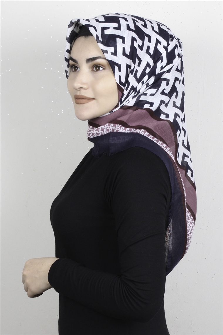 Pamuklu Trend Eşarp 9932-7 Leylak