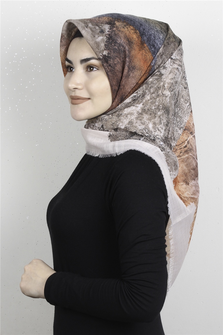 Pamuklu Trend Eşarp 9933-1 Taş