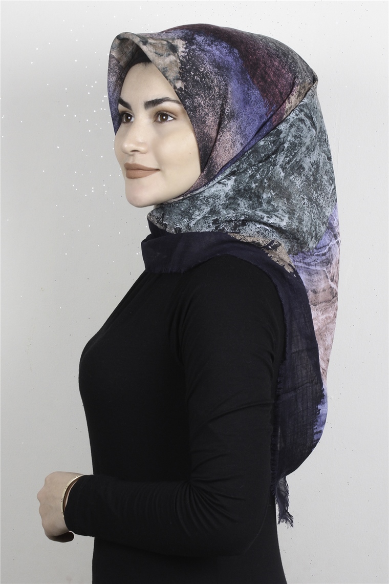 Pamuklu Trend Eşarp 9933-10 Lacivert