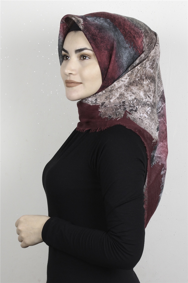 Pamuklu Trend Eşarp 9933-13 Bordo