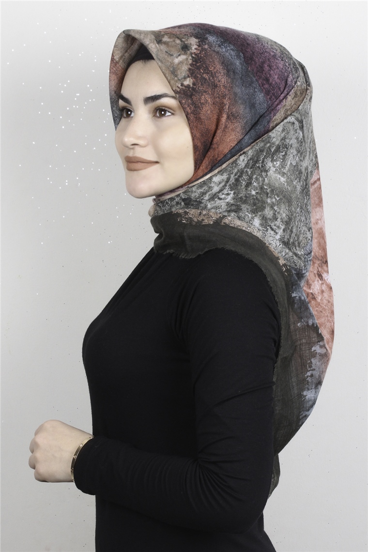 Pamuklu Trend Eşarp 9933-14 Haki