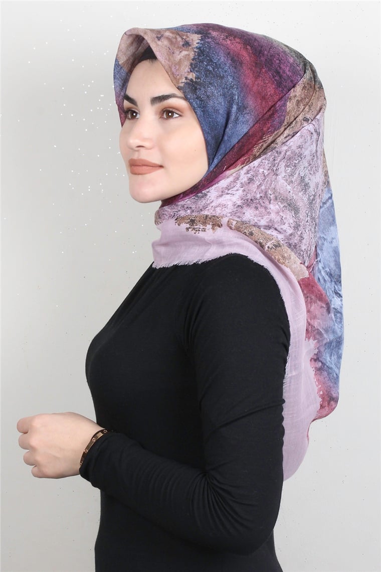 Pamuklu Trend Eşarp 9933-16 Koyu Pudra