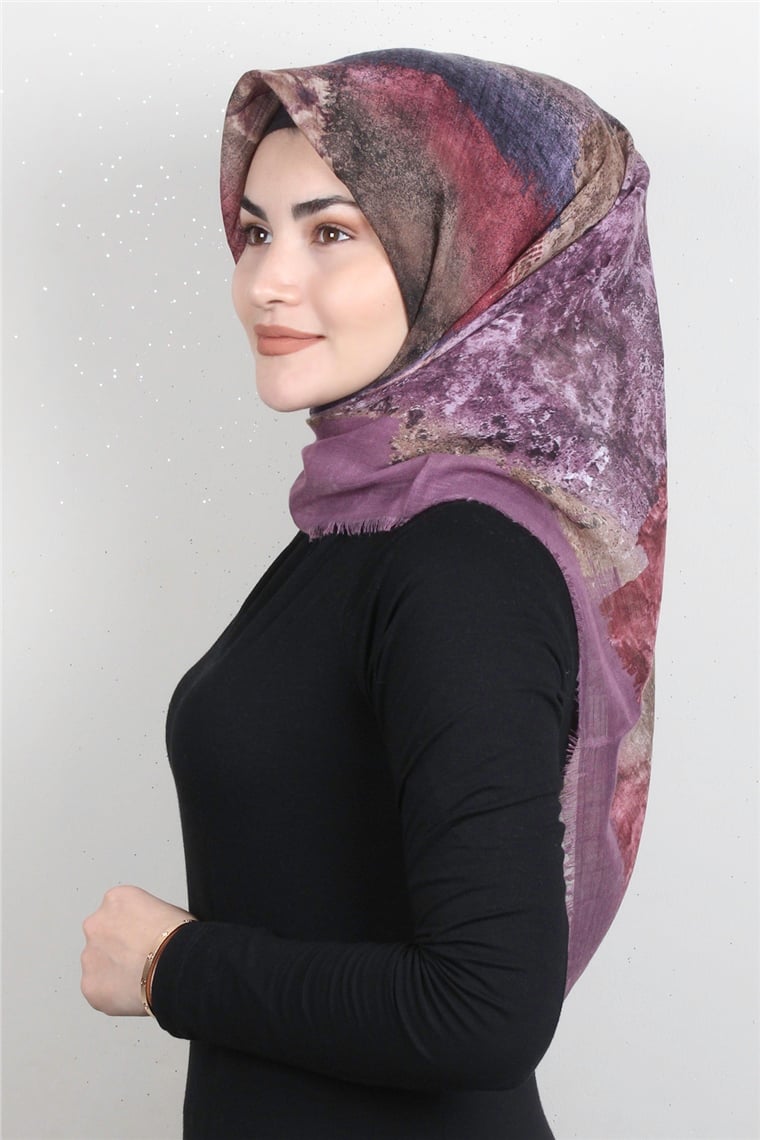 Pamuklu Trend Eşarp 9933-2 Lila