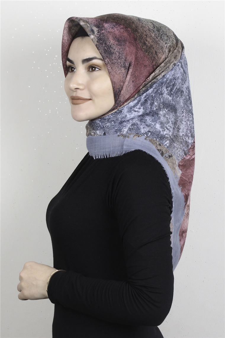 Pamuklu Trend Eşarp 9933-6 Gri
