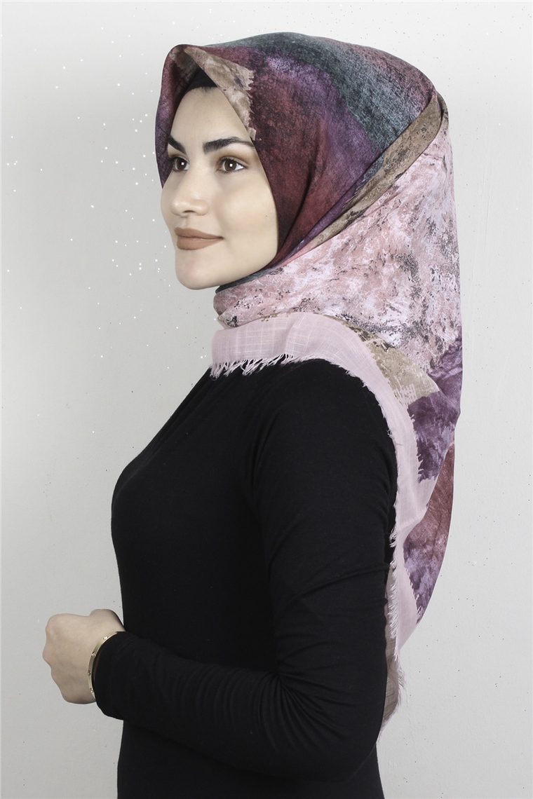 Pamuklu Trend Eşarp 9933-8 Pudra