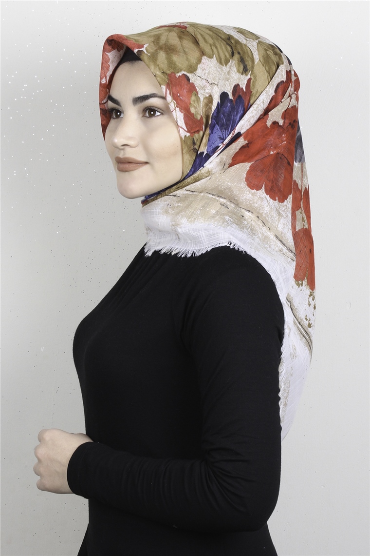 Pamuklu Trend Eşarp 9934-1 Kırmızı