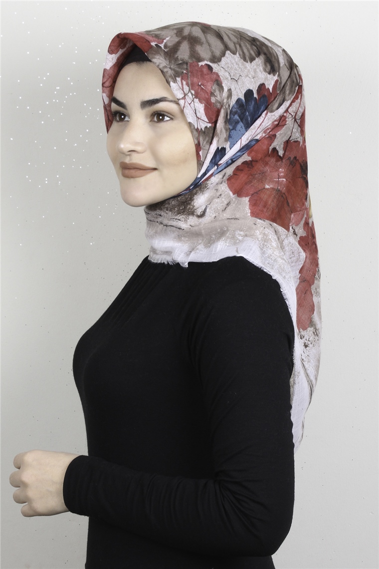 Pamuklu Trend Eşarp 9934-11 Kırmızı