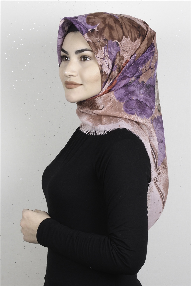 Pamuklu Trend Eşarp 9934-3 Pudra