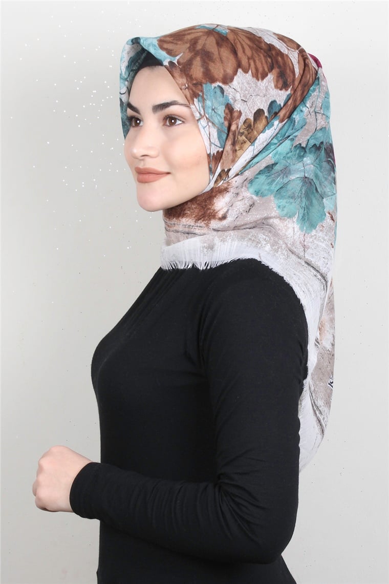 Pamuklu Trend Eşarp 9934-4 Su Yeşili