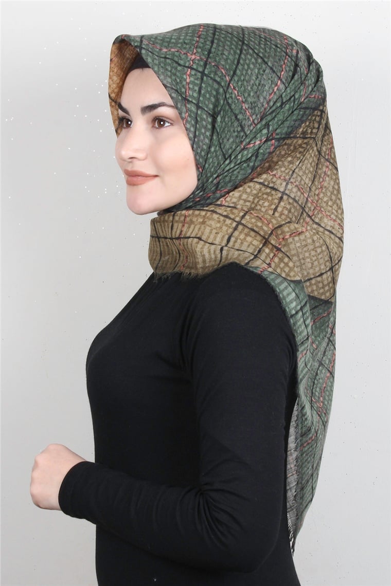 Pamuklu Trend Eşarp 9935-12 Yeşil