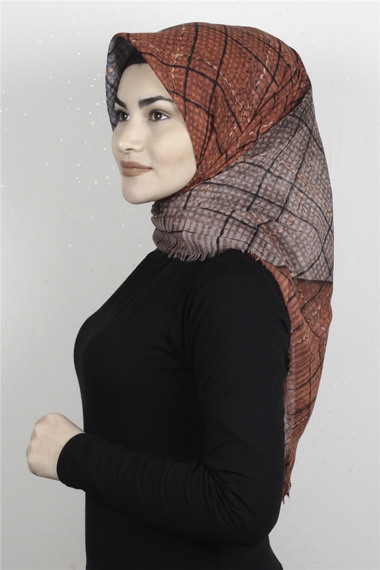 Pamuklu Trend Eşarp 9935-15 Kiremit