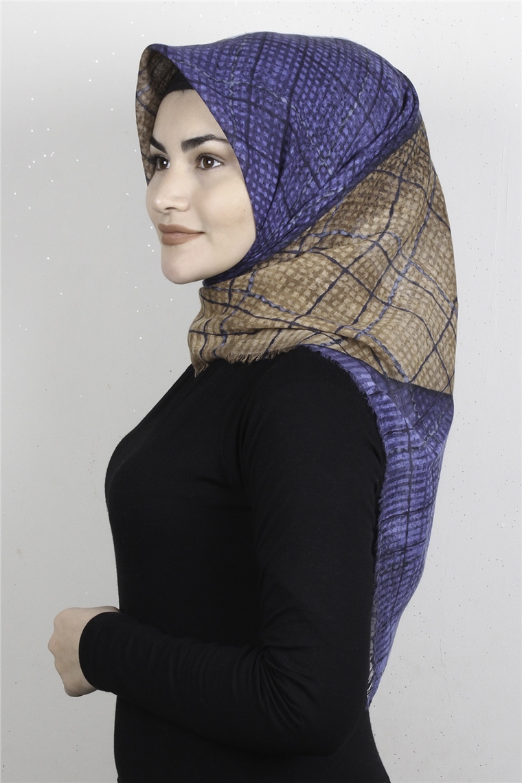 Pamuklu Trend Eşarp 9935-15 Mavi