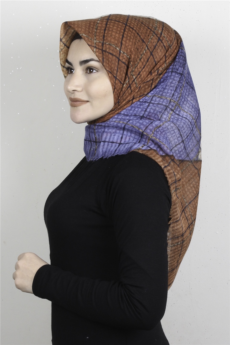 Pamuklu Trend Eşarp 9935-16 Mavi