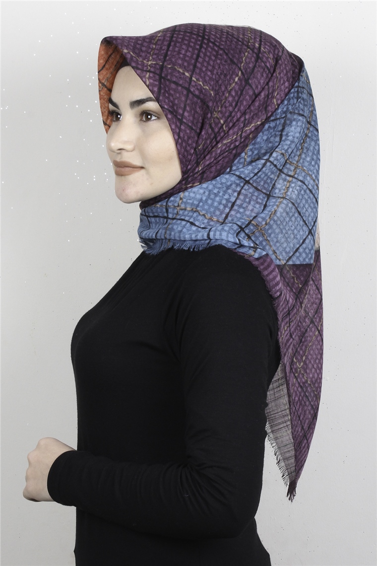 Pamuklu Trend Eşarp 9935-2 Mor