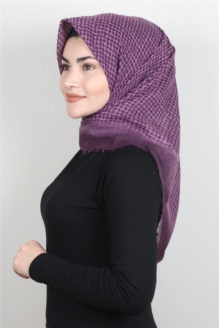 Pamuklu Trend Eşarp 9936-13 Mor